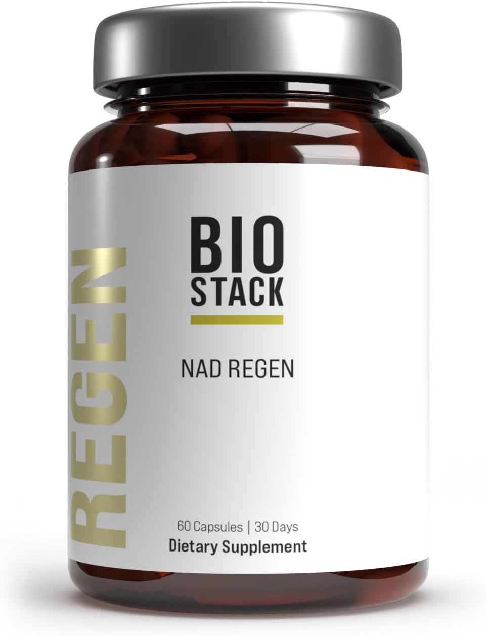 NAD Regen, NAD+ Supplement for Anti-Aging with Niacinamide, Spermidine and Resveratrol (30 Servings)