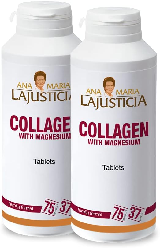2 Pack Ana Maria LaJusticia Collagen with Magnesium - 450 Tabs - Rejuvenate Your Skin - Strengthen Your Nervous System - Keep Bones and Teeth in Good Condition - Spain
