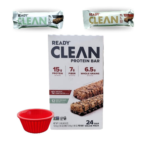 KING BUY BOX a cup 1 PCS Bundled with Come Ready Nutrition - Clean Protein Bars 1 PACK (24 Und) compatile with Ready Clean