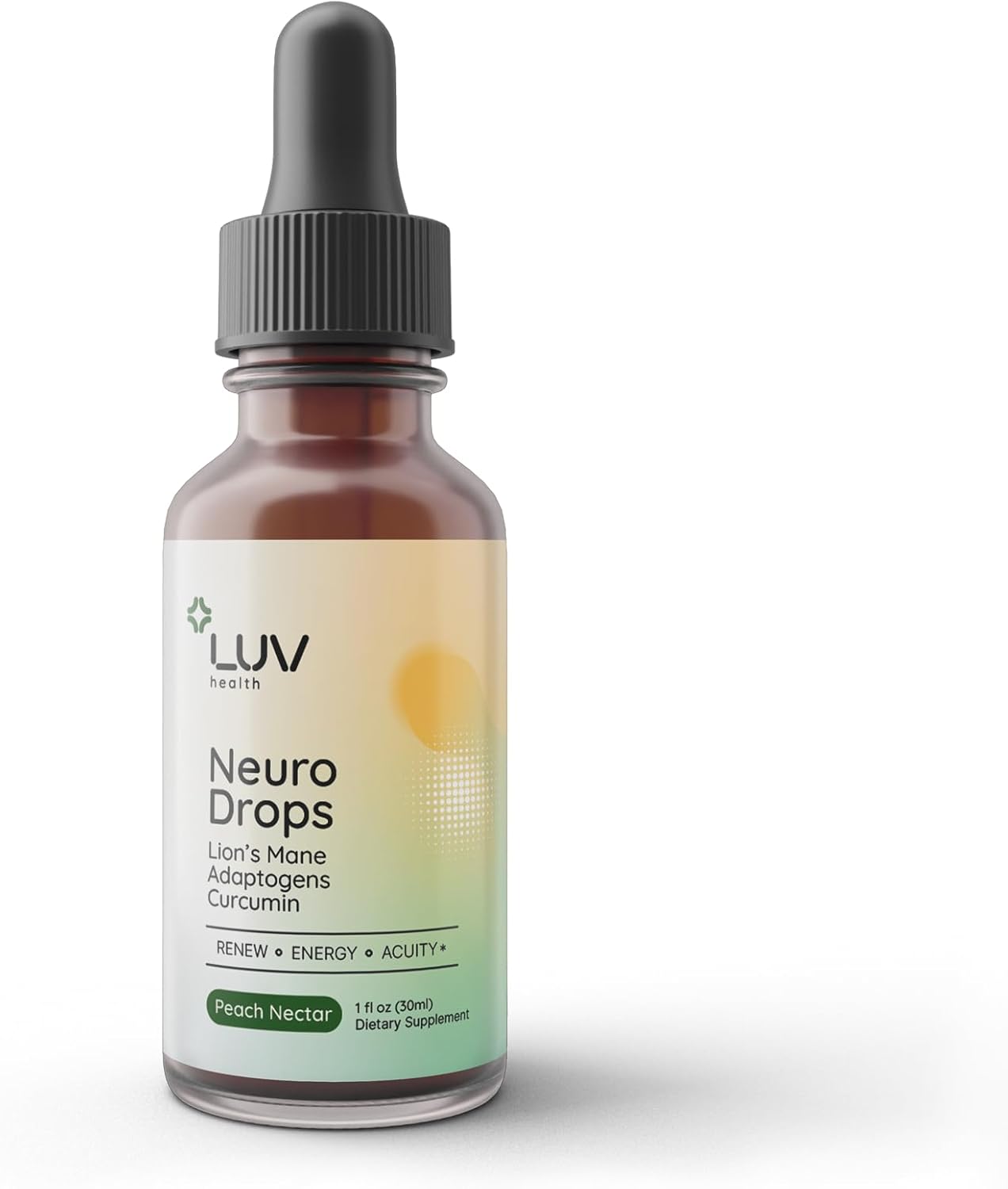 Neuro Drops – Nerve Pain Support & Joint Comfort with Lion’s Mane, Curcumin, Cordyceps & Reishi – Organic Adaptogens – Vegan, Non-GMO, Made in USA - 30 Servings