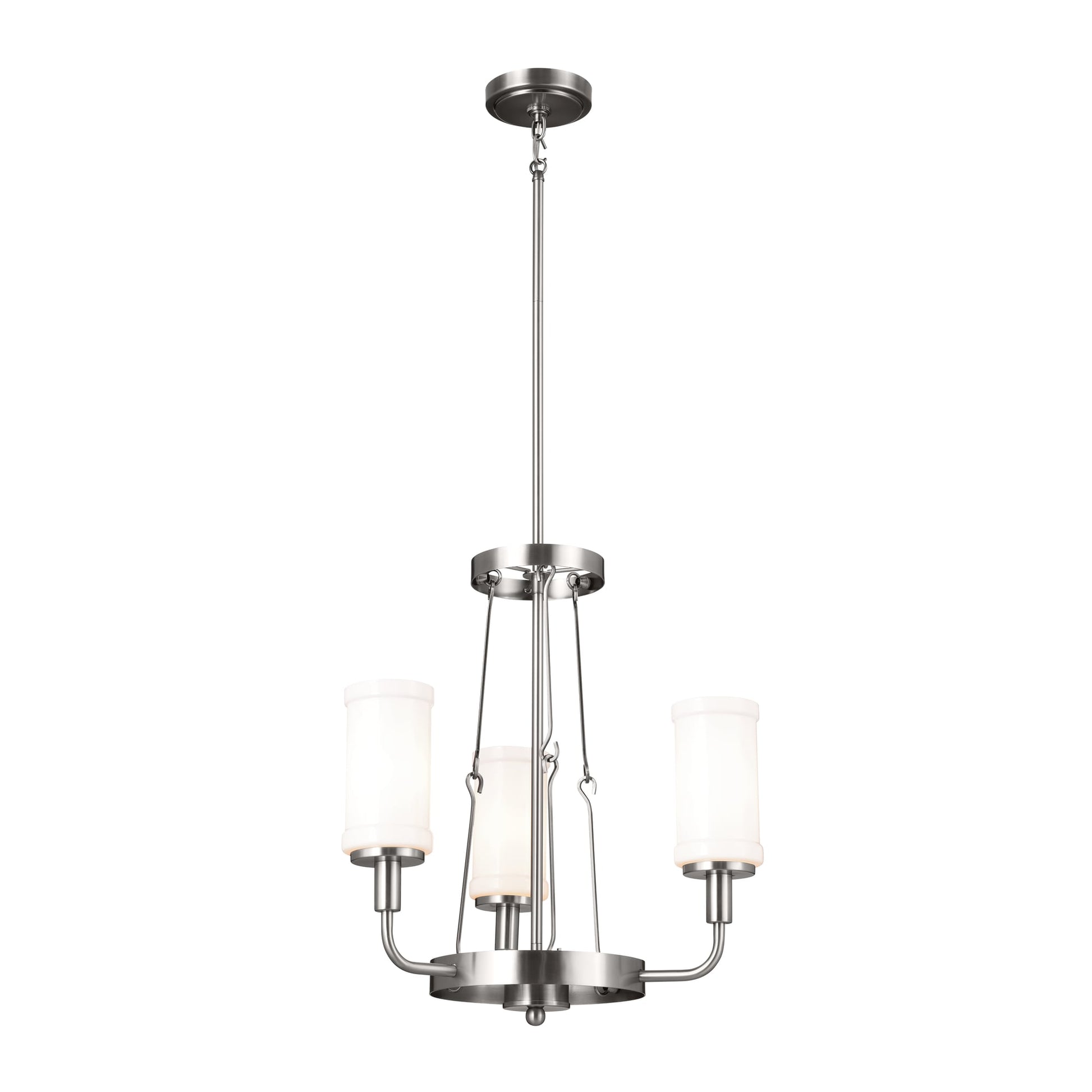 Kichler Vetivene 3 -Light Pewter Farmhouse For Use in Bedrooms, Dining Rooms, Foyers, Kitchens, Living Rooms Chandelier 5265459