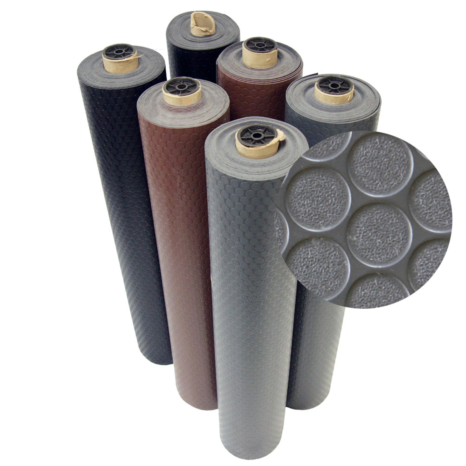 Rubber-Cal 48-in W x 420-in L x 0.078-in T Glue down Flexible PVC Gym Floor Roll ( 140-sq ft )