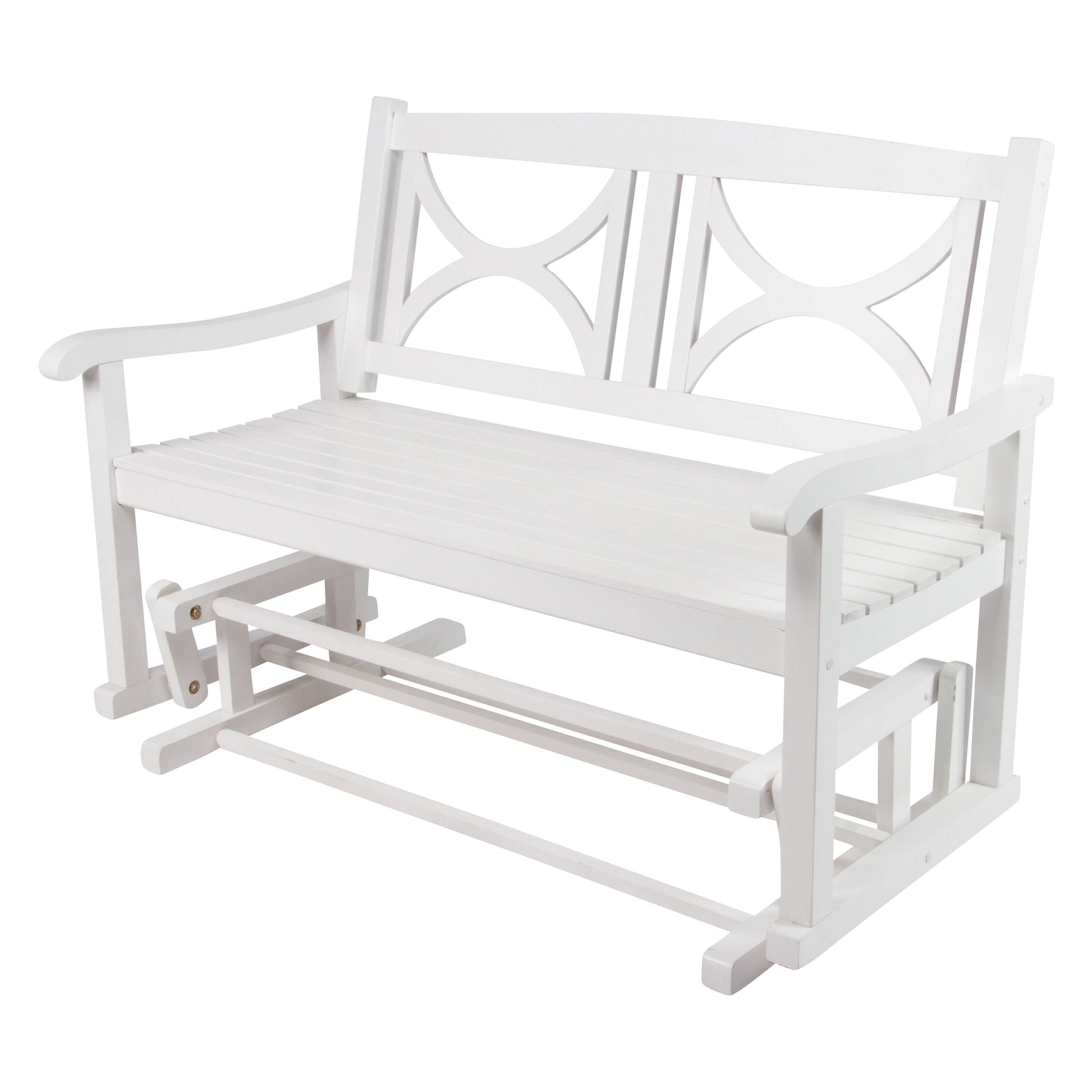 Shine Company 26.5-in W x 39.5-in H White Cedar Garden Bench