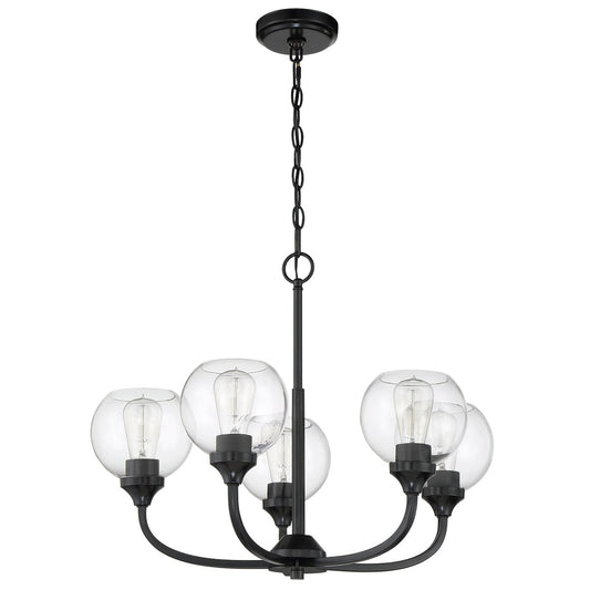 Craftmade Glenda 5 -Light Matte Black Traditional For Use in Bedrooms, Dining Rooms, Foyers, Living Rooms Chandelier 4827002