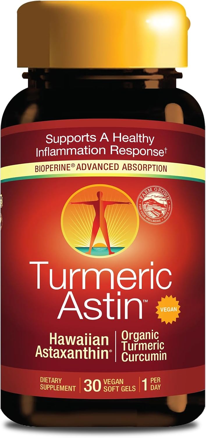 Nutrex Hawaii, TurmericAstin, with Turmeric, BioAstin Hawaiian Astaxanthin & BioPerine Black Pepper Extract, 30 Count