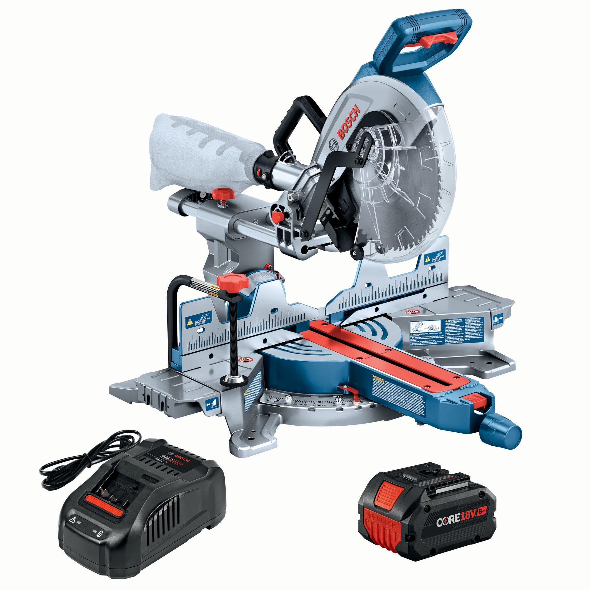 Bosch GCM18V-10SDN14 10-in 8-Amp 18-volt Dual Bevel Sliding Compound Cordless Miter Saw (Battery and Charger Included) GCM18V-10SDN14