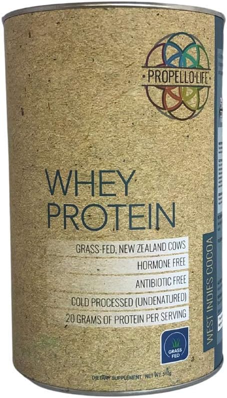 Propello Life Grass-fed Whey Protein Powder (West Indies Cocoa, 17 Servings)
