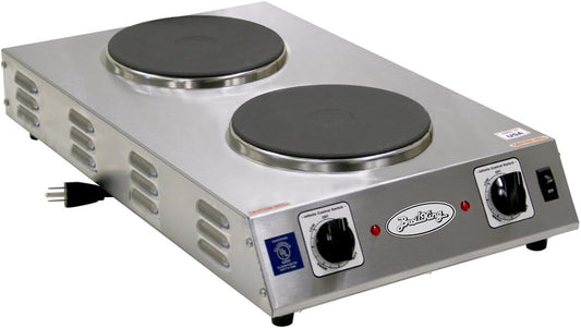 Broil King CDR-2CFBB Professional Double Space Saver Hot Plate, 13-1/2-Inch by 4-1/2-Inch by 22-3/4-Inch, Grey