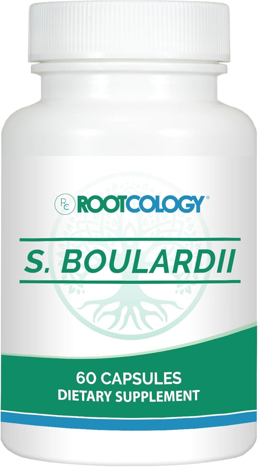 Rootcology by Dr. Izabella Wentz | S. Boulardii | Probiotic Capsules - Shelf-Stable 10 Billion CFU Saccharomyces | 60 Capsules