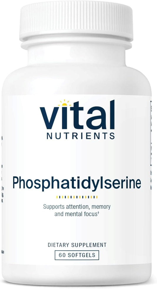 Vital Nutrients Phosphatidylserine | 150mg Phosphatidylserine Supplement | Powerful Nootropic for Attention, Memory, and Mental Focus Support* | Gluten, Dairy, Soy Free | Non-GMO | 60 Softgels