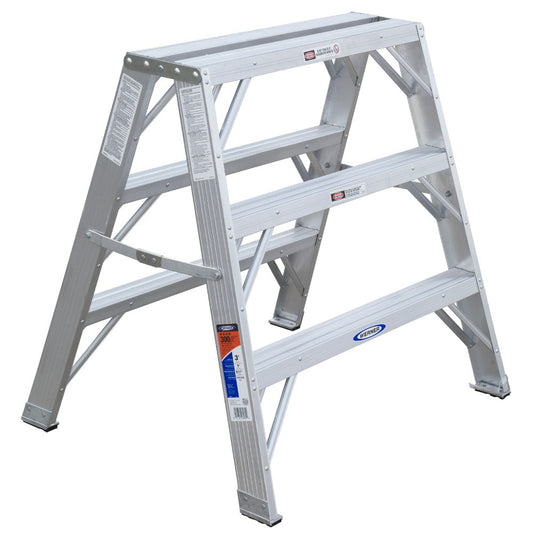 Werner TW370 3-ft Aluminum Type 1a- 300-lb Load Capacity Twin Step Ladder TW373-30
