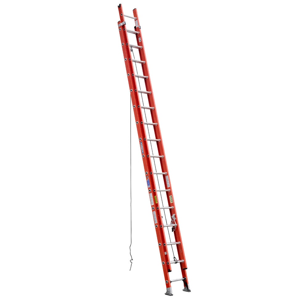 Werner D6200-2 32-ft Fiberglass Type 1a- 300-lb Load Capacity Extension Ladder D6232-2