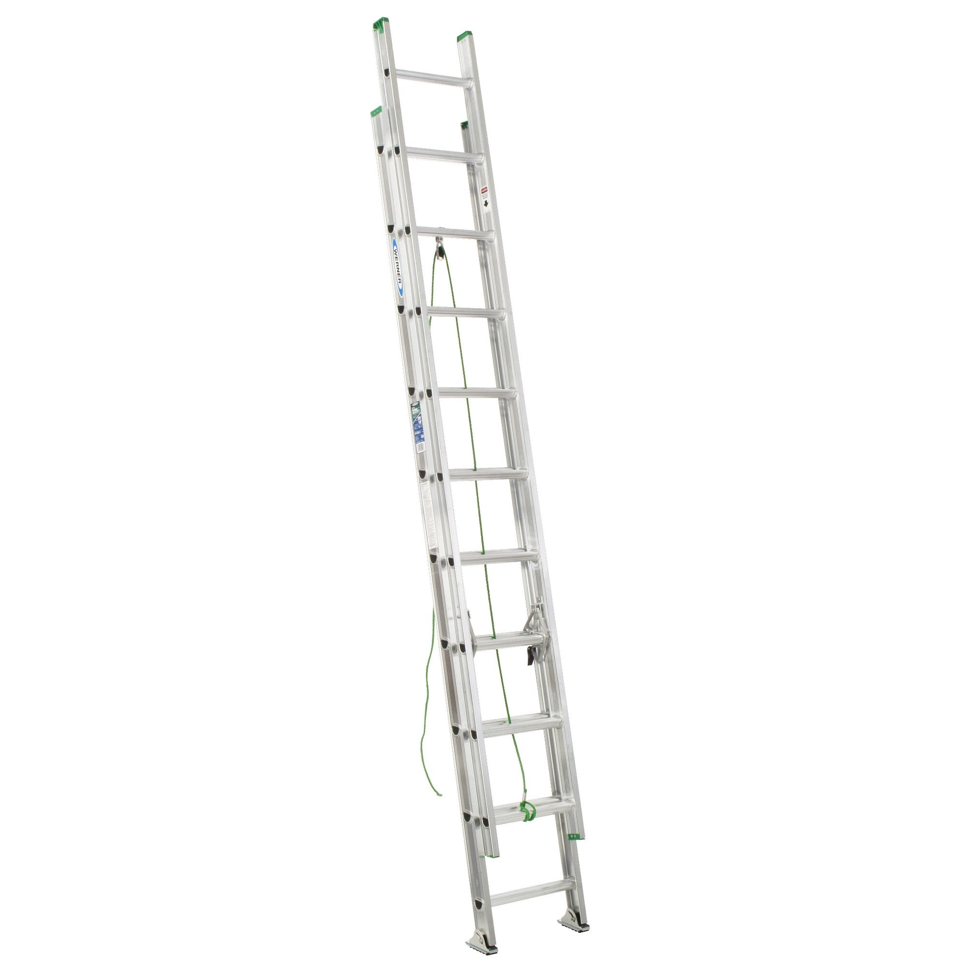 Werner D1100-2 20-ft Aluminum Type 3-200-lb Load Capacity Extension Ladder D1120-2