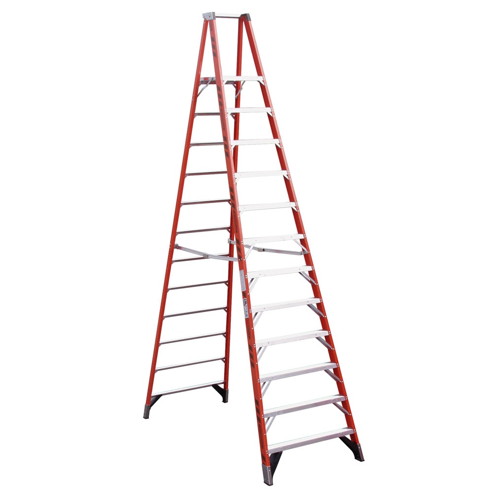 Werner P7400 12-ft Fiberglass Type 1a- 300-lb Load Capacity Platform Step Ladder P7412