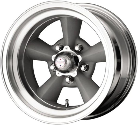 American Racing Custom Wheels VN309 TT O Vintage Silver Wheel With Machined Lip (15x5"/5x114.3mm, 6mm offset)