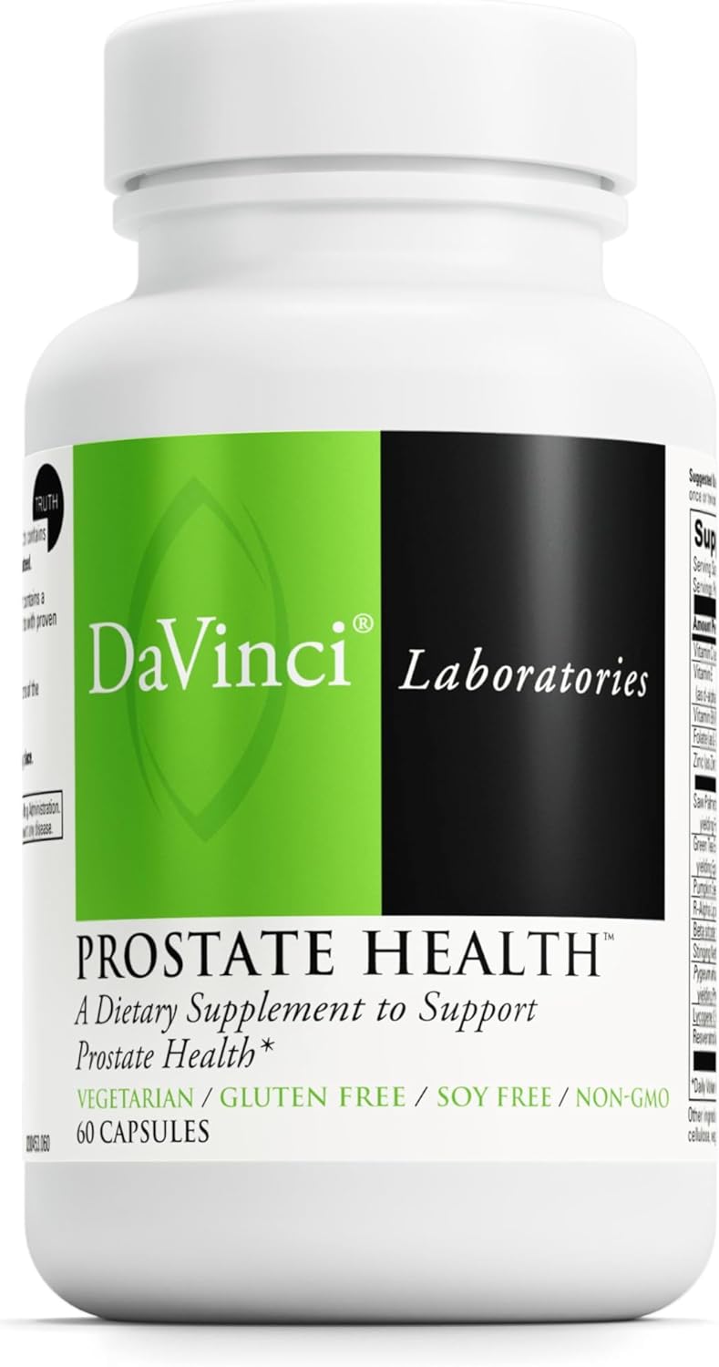 DAVINCI Labs Prostate Health - Helps to Support Prostate, Urinary & Men's Health with Saw Palmetto, Zinc, Green Tea Extract & More* - 60 Vegetarian Capsules (30 Servings)