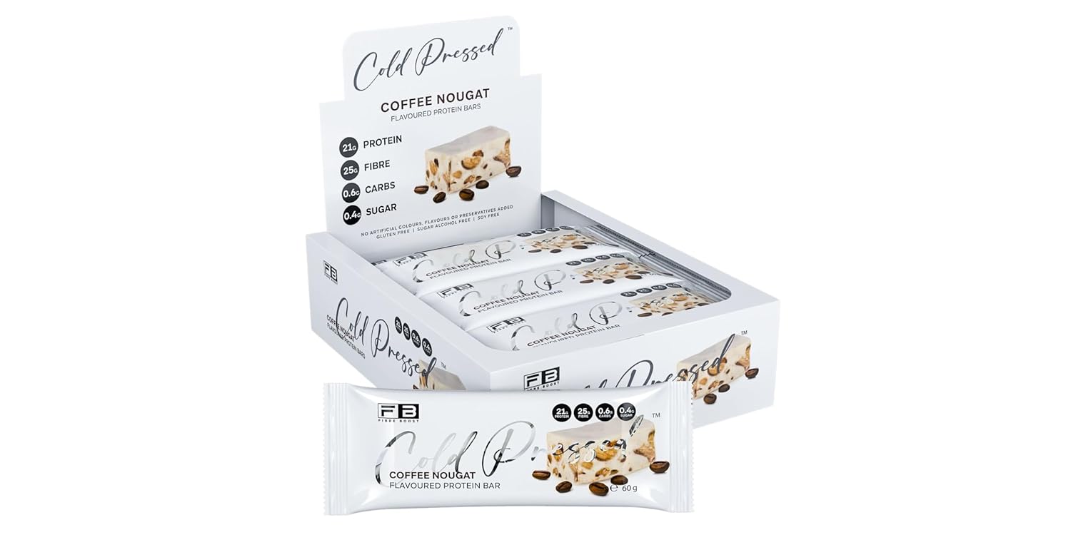 Fibre Boost Cold Pressed Coffee Nougat flavoured Protein Bar