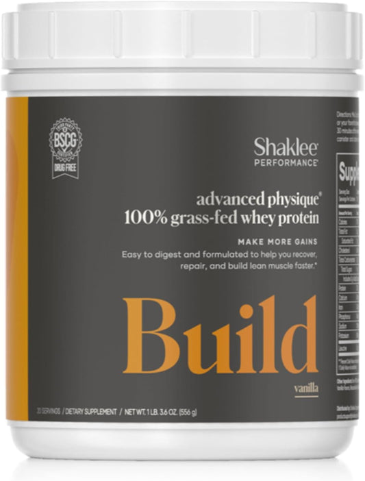 Shaklee - Performance® Advanced Physique® 100% Grass-Fed Whey Protein: Fast-Absorbing Formula - 20g Protein 110 Calories - Vanilla - 20 Servings
