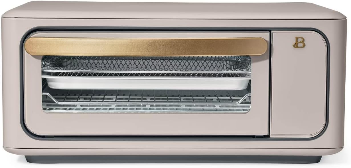 Beautiful Infrared Air Fry Toaster Oven, 9-Slice, 1800W \u2013 Cook Faster, Eat Healthier & Save Space with 10 Functions: Perfect for Holiday Meals, Thanksgiving Sides, Christmas Cookies & New Year Parties