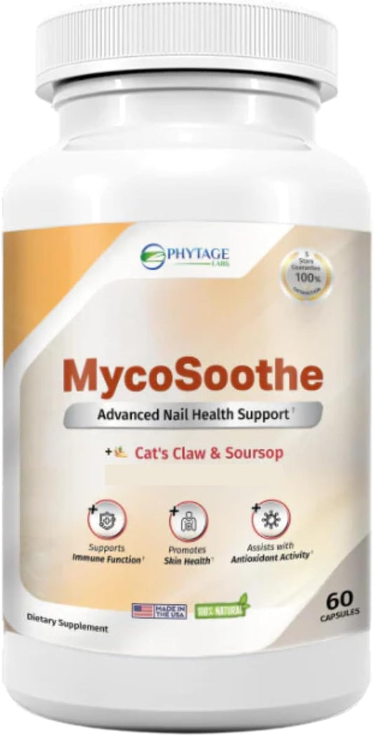 Phytage Labs MycoSoothe Advanced Hair, Skin, Nail & Immunity Support Formula - 60 Capsules