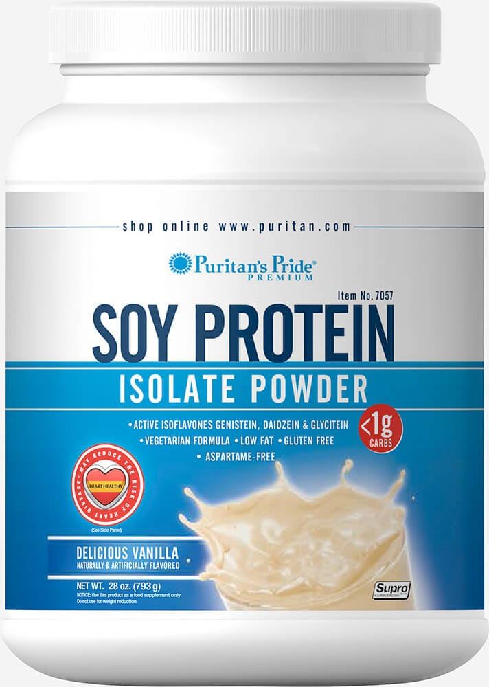 Puritan's Pride Soy Protein Isolate Powder Vanilla-28 oz Powder