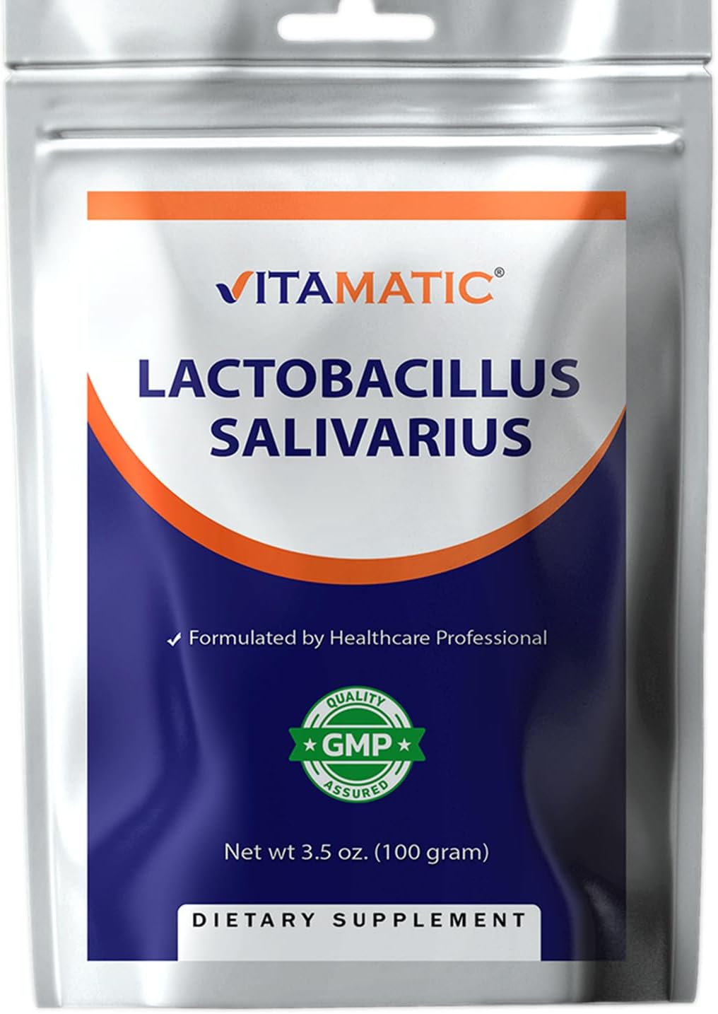 Vitamatic Lactobacillus Salivarius Probiotic Powder - Digestive Support - 100 Gram (3.5 OZ) - 100 Servings