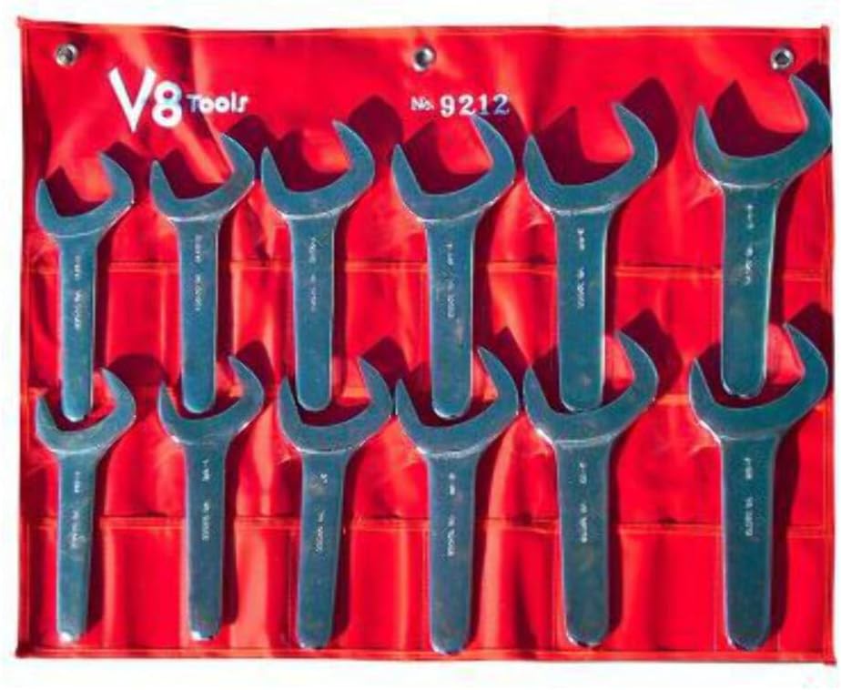 V8 Tools (V8T9212) 12 Piece Jumbo SAE Service Wrench Set