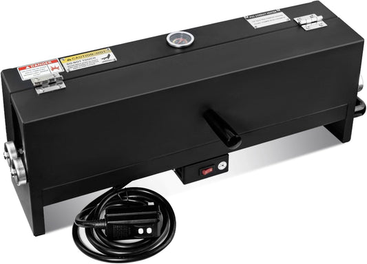 PVC Conduit Heater with Temperature Detector- 1/2" to 2" PVC Bender Heater Pipe Bending Tool with Reflective Interior & Carrying Handle, for 24" Sections of PVC Pipe