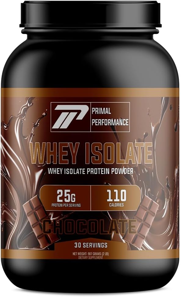 Whey Protein Isolate Powder – 25 g Lean Protein – Low Carb, Keto-Friendly Chocolate – Fast Absorption with Digestive Enzymes – 30 Servings