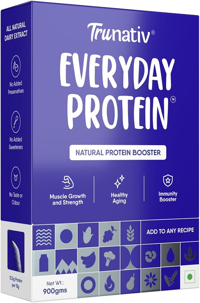 Everyday Protein| 13.5g Protein| with Whey Protein Isolate| Dairy Extract| Enhances Muscle Growth & Strength| for Men & Women| Cook able Protein| Stir, Bake, Blend| All Natural| 900gm.