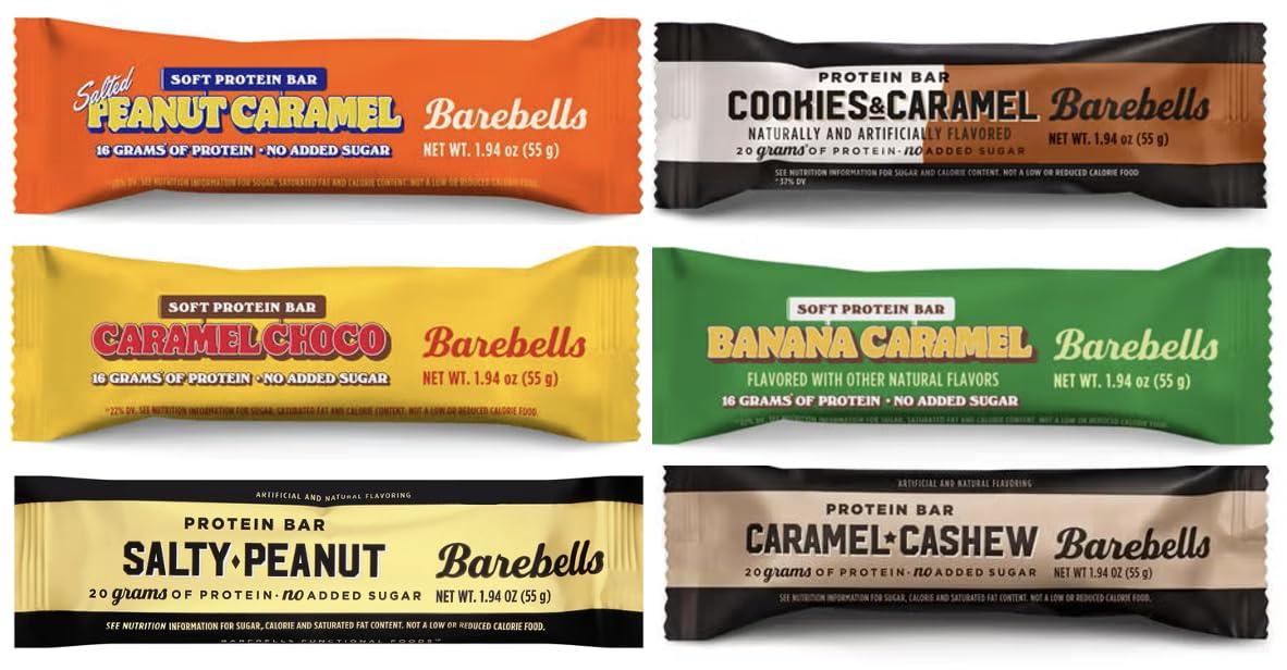 Barebell Protein Bars 6 Flavor Variety - 12 Bars
