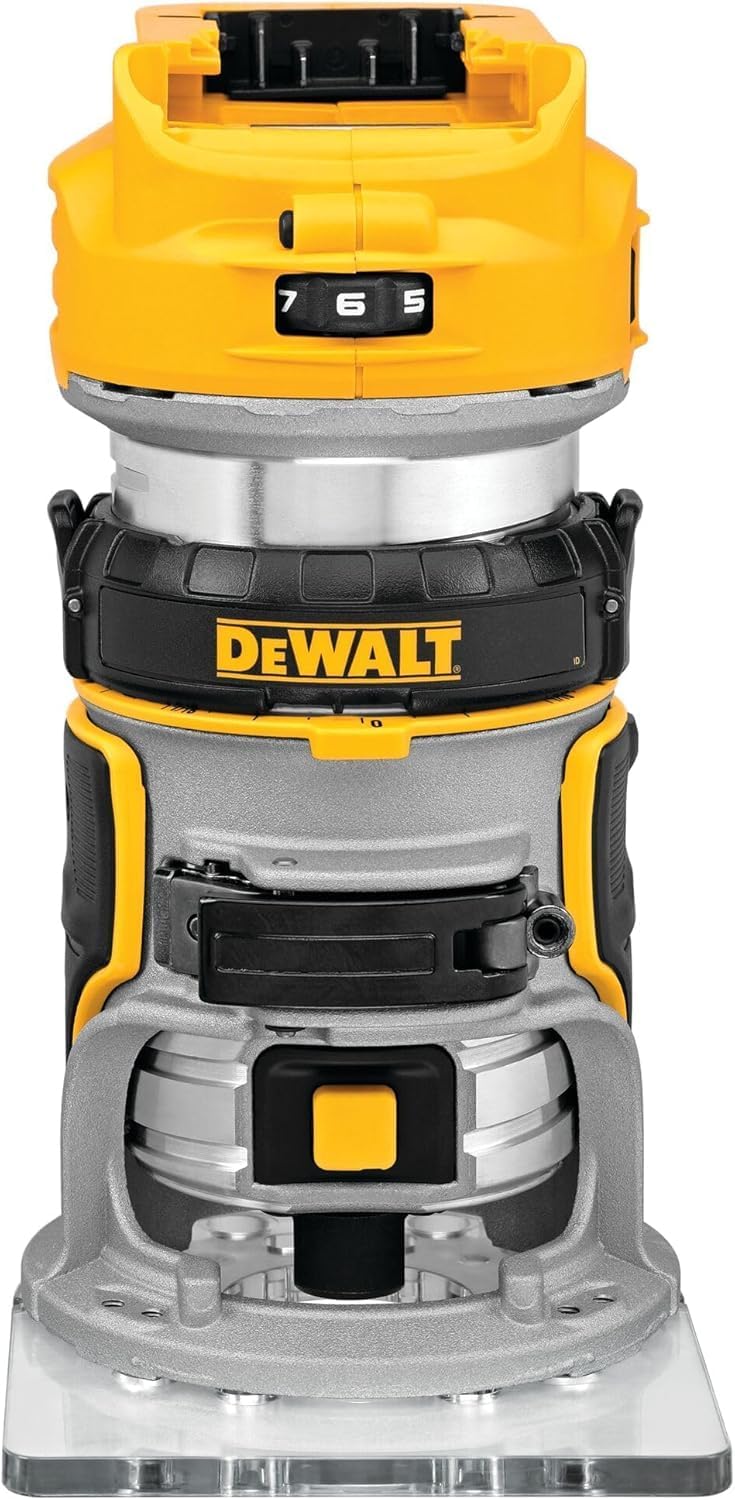 DEWALT DCW600B 20V MAX XR CMPCT Metal Fixed Base Router