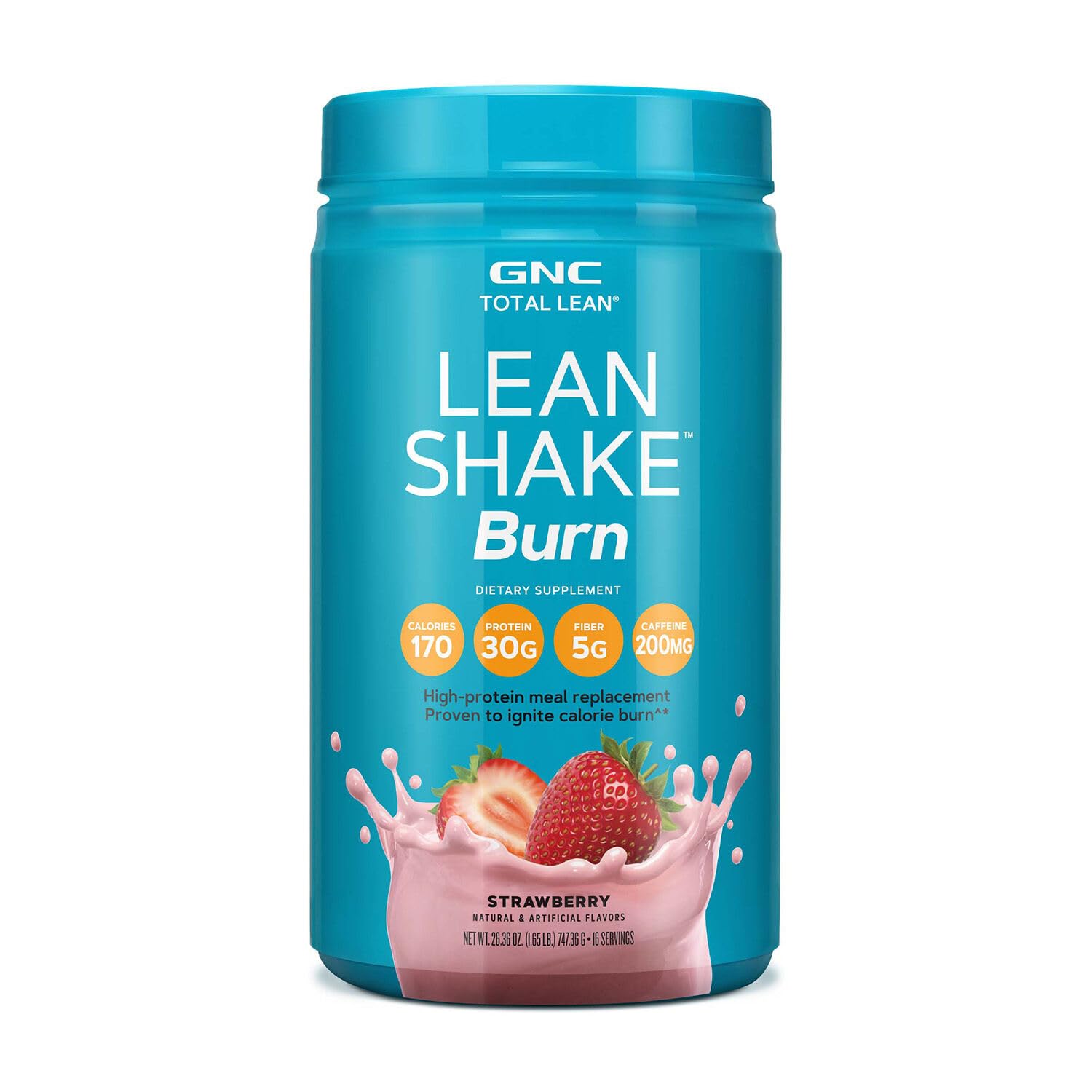 GNC Total Lean Lean Shake Burn - Strawberry (16 Servings)