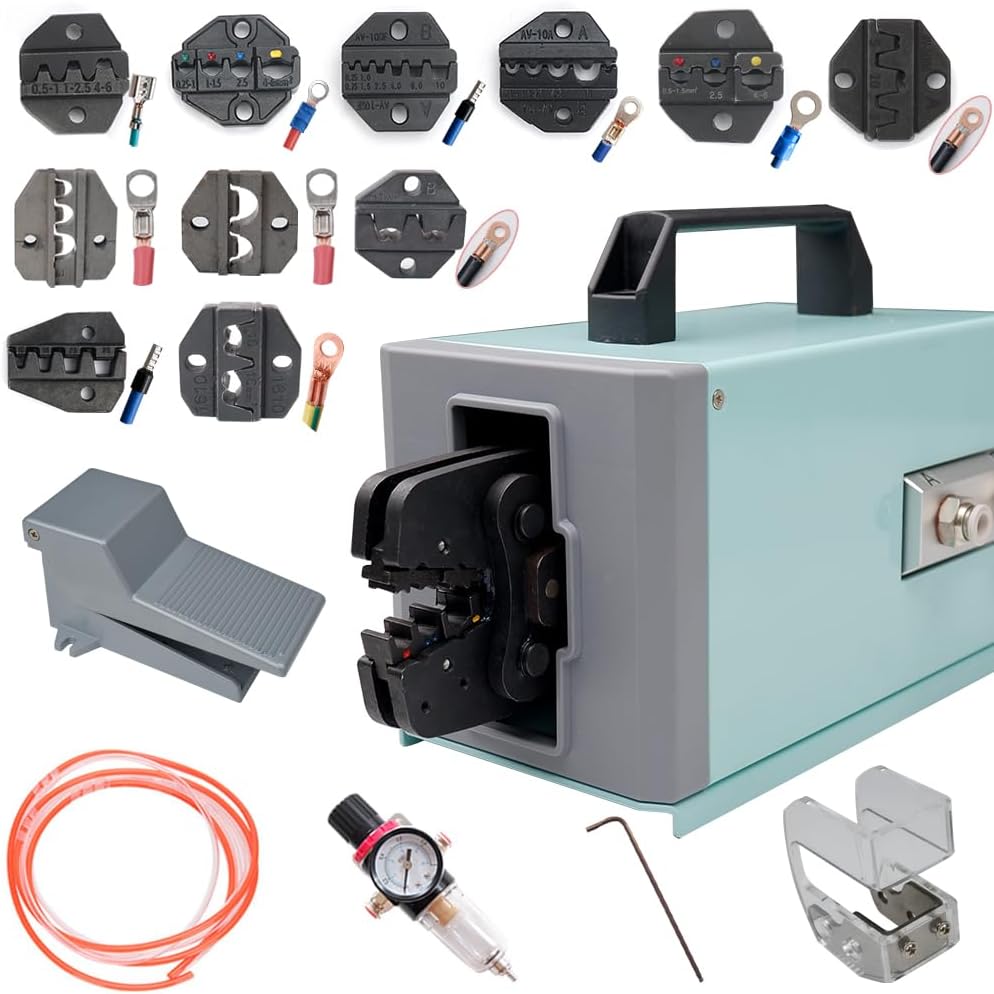 Pneumatic Air Power Terminal Crimping Machine 2.7T Pneumatic Wire Cable Terminal Crimper Tool