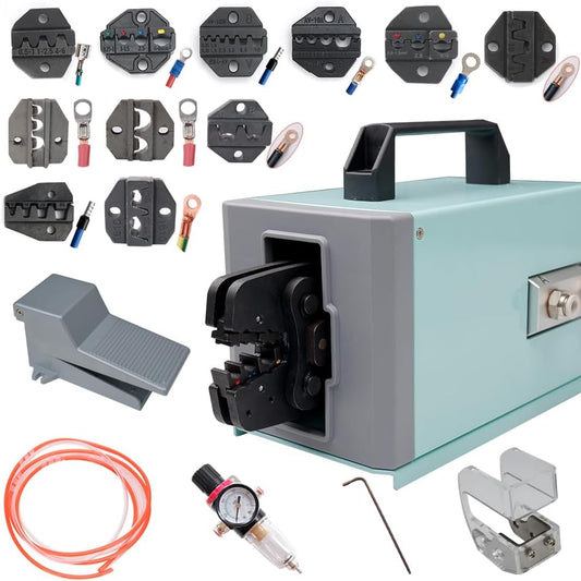 Pneumatic Air Power Terminal Crimping Machine 2.7T Pneumatic Wire Cable Terminal Crimper Tool