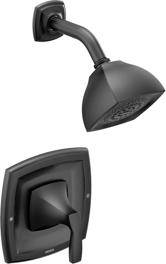 Moen T2692EPBLVoss Posi-Temp Pressure Balancing Shower Trim Kit with Eco-Performance Showerhead, Valve Required