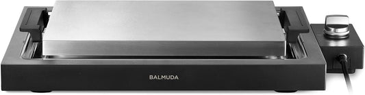 BALMUDA The Teppanyaki | 6.6mm Cladding Plate Hot Plate with Precise Temperature Control (320°F–430°F) | 360° Cooking Design | Perfect for Steak, Okonomiyaki, Crepes, and More