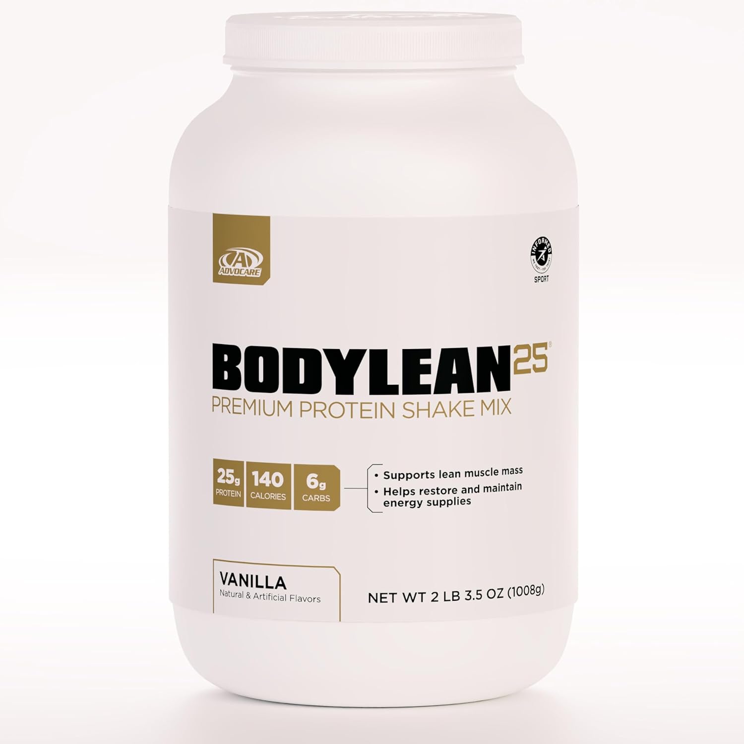 AdvoCare BodyLean25 - Protein Powder with Whey Protein Isolate - Supports Muscle Building & A Lean Body - Offers Energy Support* - Vanilla, 4.5 oz
