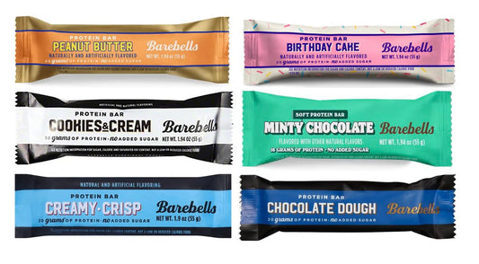Barebell Protein Bars 6 Flavor Sampler Variety - 12 Bars