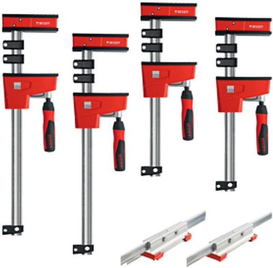 BESSEY KREX2440 K Body REVO Clamp Kit, 2 x 24 In., 2 x 40 In. and 2 KBX20 Extenders - 1700 lbs Nominal Clamping Force. , Spreader, and Woodworking Accessories - Clamps and Tools for Cabinetry