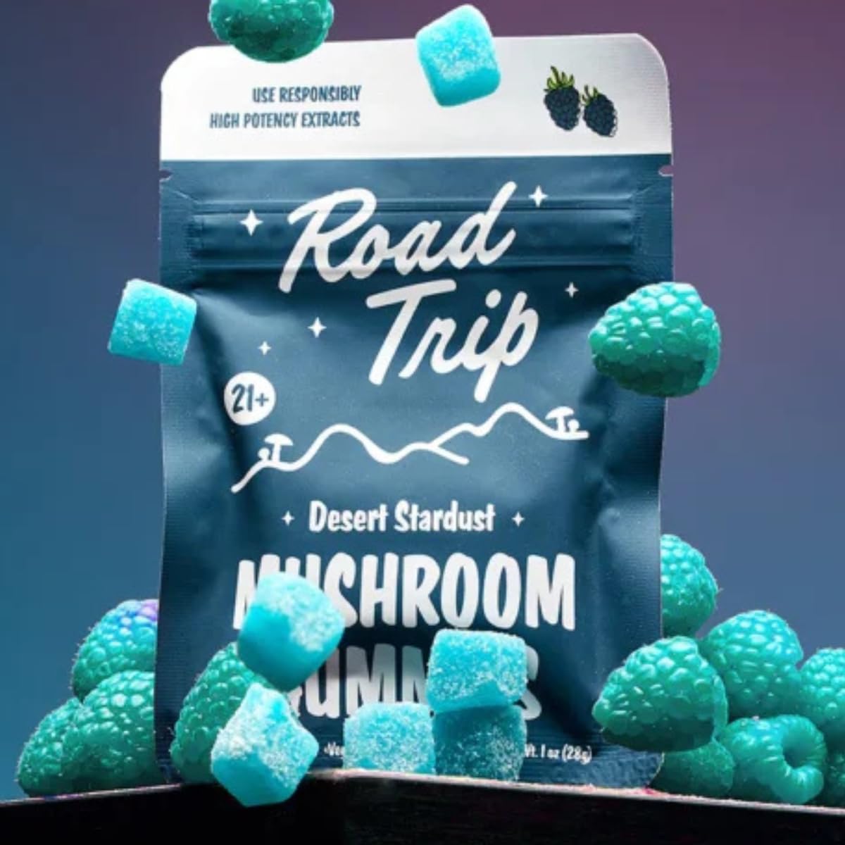 Road Trip Mushroom Gummies- Stardust- Nootropic Blend- 4 Pack- Random 4 Flavors Picked