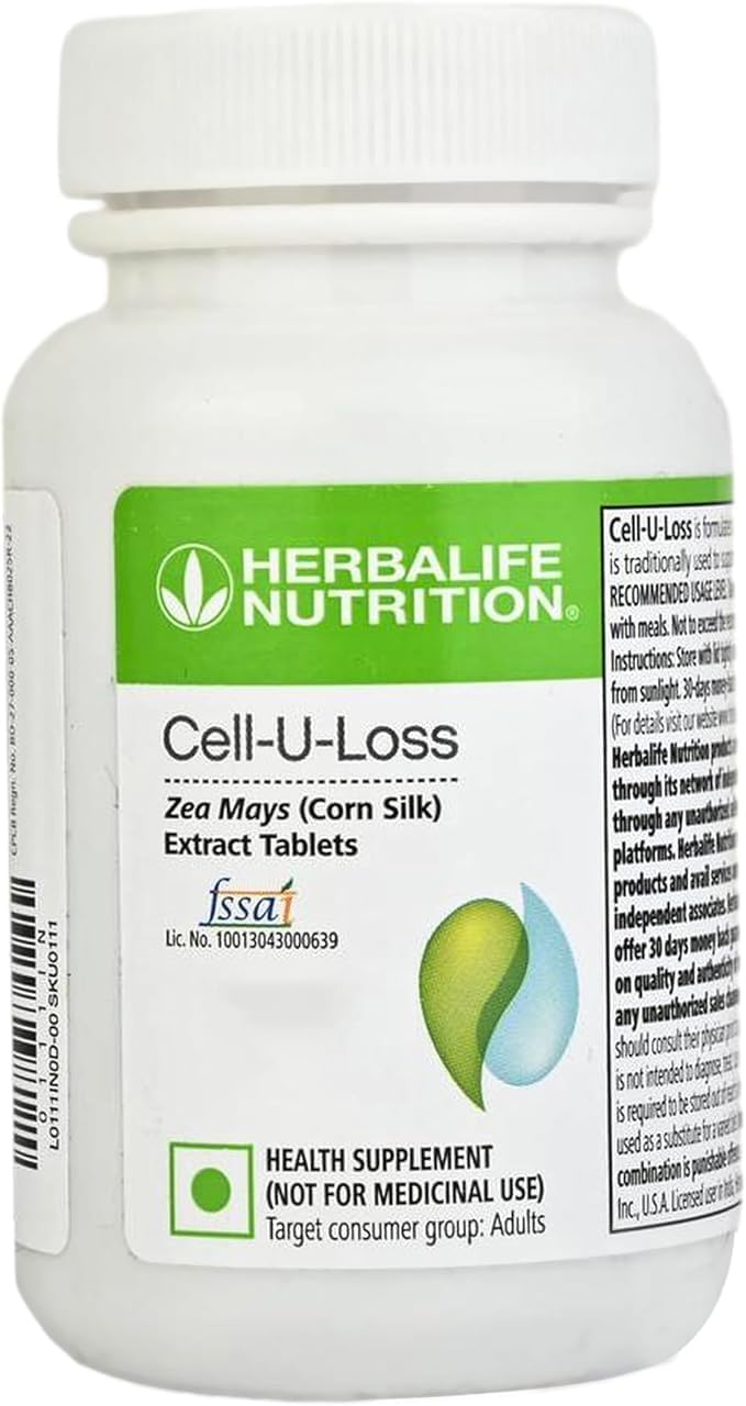 Herbalife Cell-U-Loss – Supports Healthy Fluid Balance & Water Elimination, Corn Silk & Electrolyte Blend, 90 Tablets
