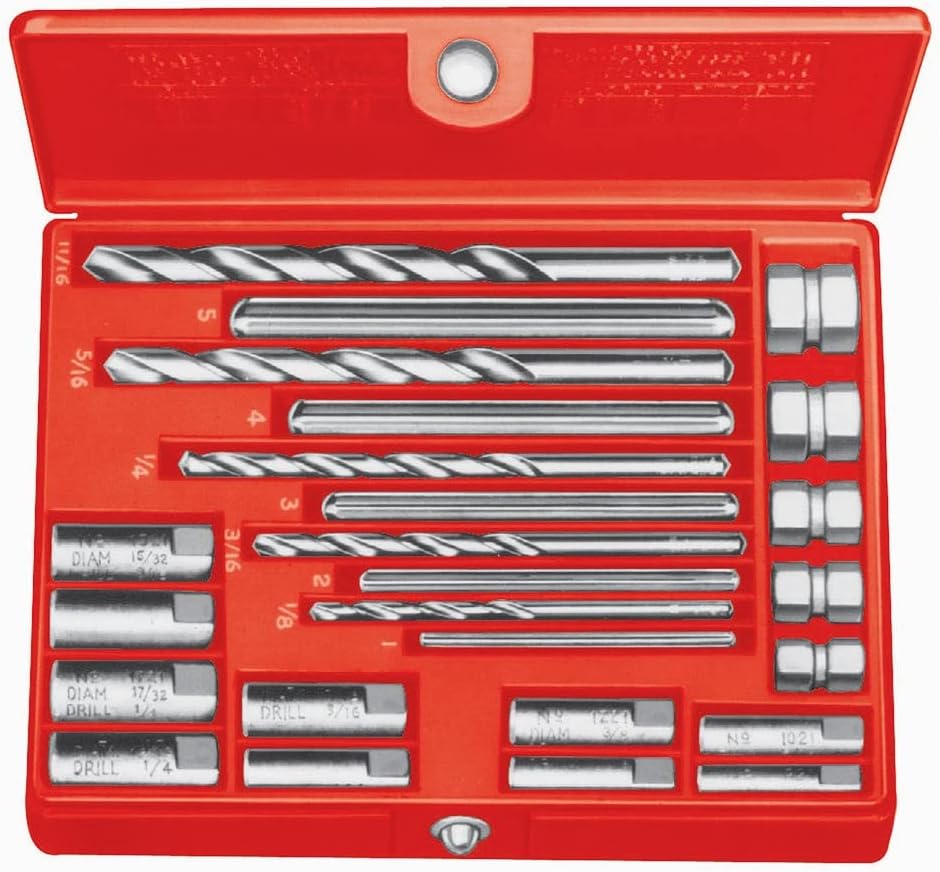 RIDGID 35585 10 Screw Extractor Set, 1/4-inch to 1/2-inch Broken Screw Extractor