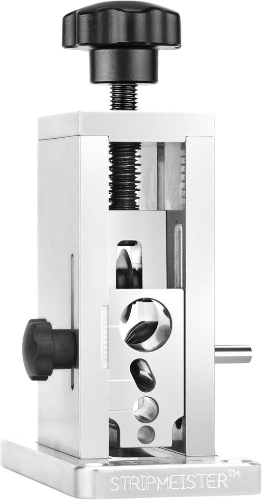 StripMeister Original Drill-Powered Wire Stripper \u2013 Wire Sizes Up To Ø3\/4", Jam-Free, Copper Wire, Built for Safety, Speed, and Efficiency - Portable Wire Stripping Machine