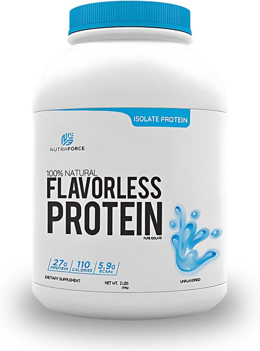 Flavorless Protein Powder (2LBS)-Gluten-Free,100% Whey Isolate Protein Powder - Only 1 Ingredient, Unflavored
