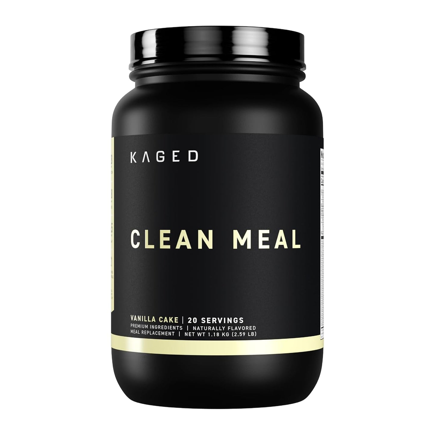 Kaged Clean Meal Replacement Shake with Whey Protein Isolate, Vanilla Cake| Clean Carbs, MCT Oil Fats, Organic Vitamins and Minerals, 20 Servings