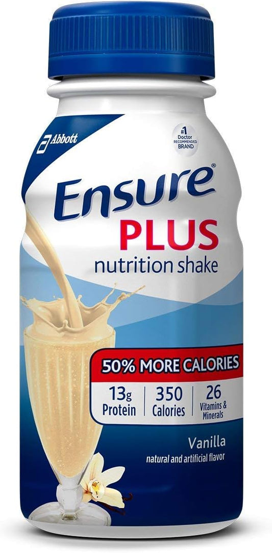 Ensure Plus Vanilla Shake - 24 x 8 Ounce Bottles