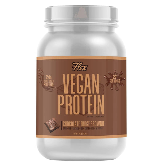Flexible Dieting Lifestyle Plant Based Protein Powder, Chocolate Fudge Brownie | Vegan, Low Net Carbs, Non Dairy, Gluten Free, No Sugar Added | 2 Lb - 27 Servings