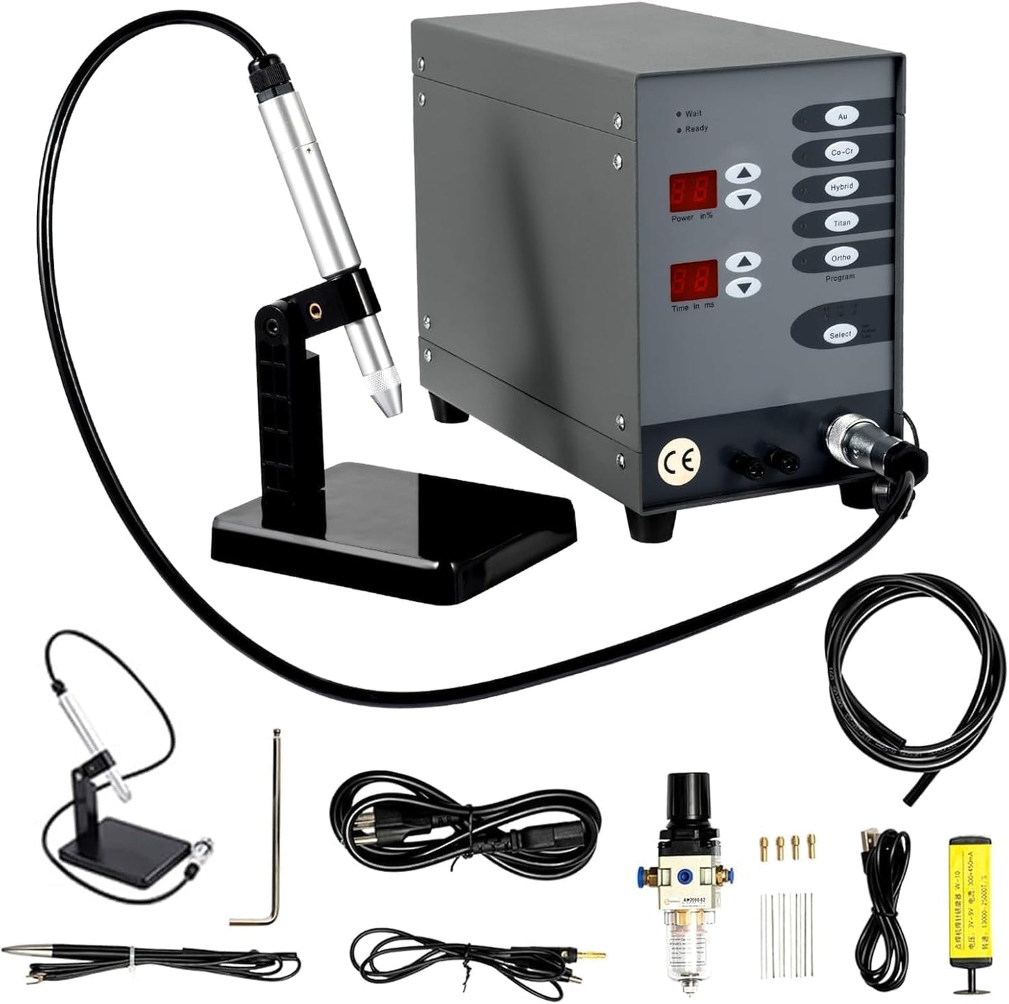 Permanent Jewelry Welder, 110V 60HZ Pulse Argon Arc Welding Machine, 100W Jewelry Welder Permanent Jewelry Starter Kit, Spot Welder for Jewelry Welding Jewelry Repair Tool, Grey