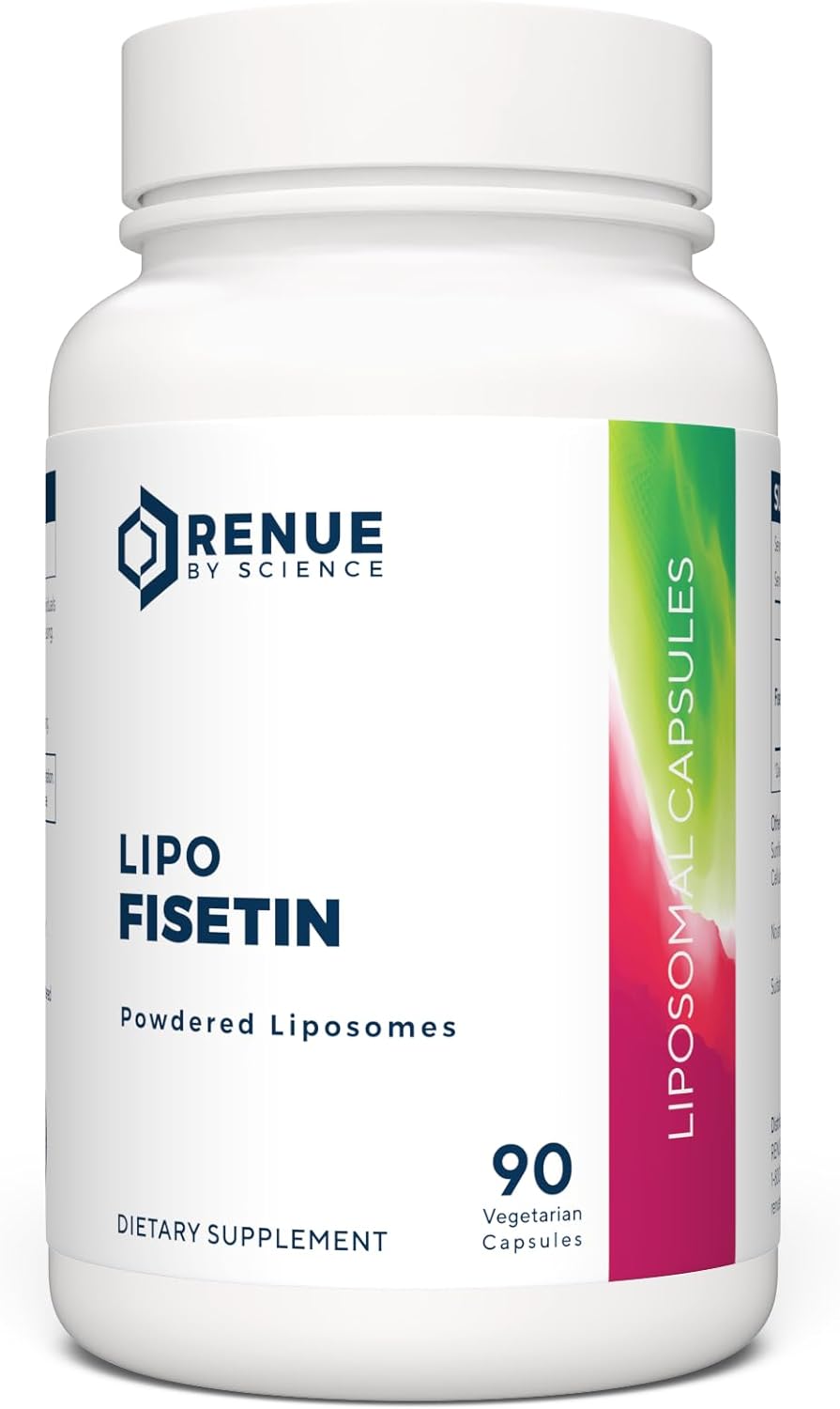 Fisetin | 90 Liposomal Fisetin Supplements - 150mg Fisetin per Serving | Senolytic Supplements | Bioavailable Formula for Increased Absorption | Non-GMO & Made in The USA